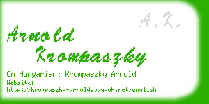 arnold krompaszky business card
